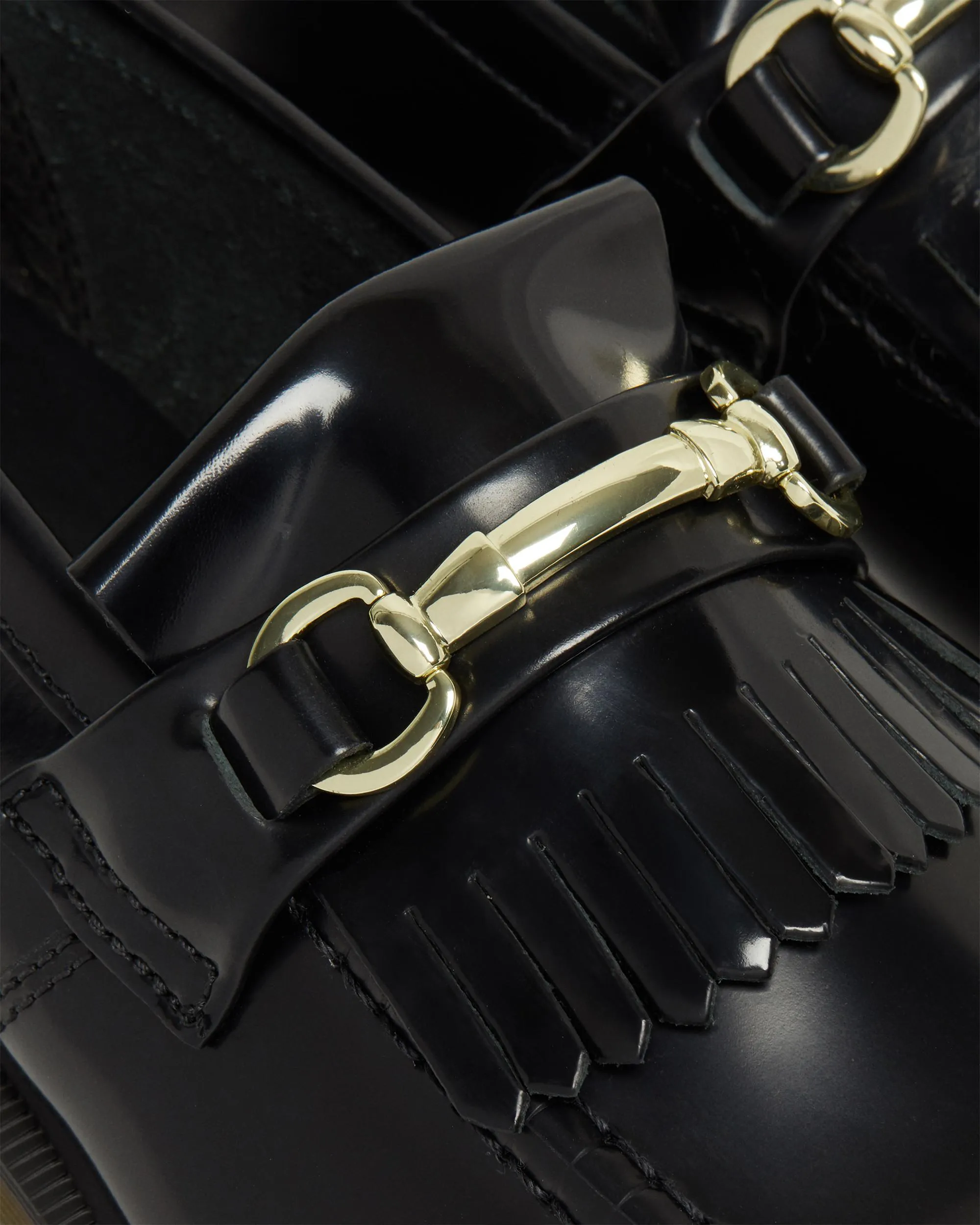 Adrian Snaffle Dr. Sleek Leather Kiltie Loafers. Martens