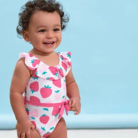 Baby & Toddler Girls UPF 50  Strawberry One-Piece Swimsuit With Ruffle