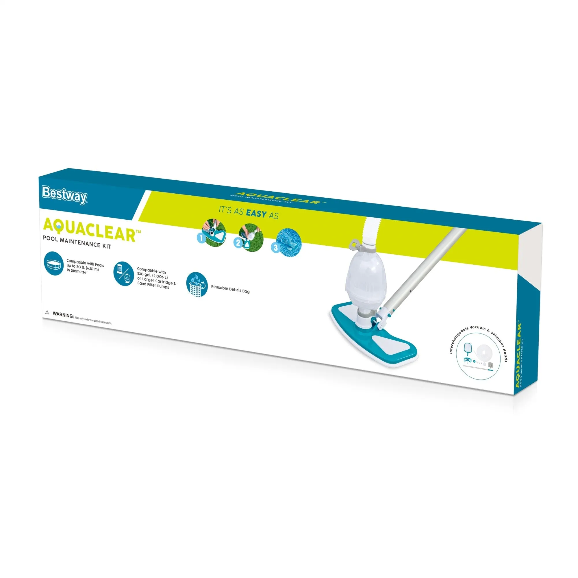 Bestway AquaClean 110 Inch Pool Vacuum for 20 Feet Above Ground Pools (Used)