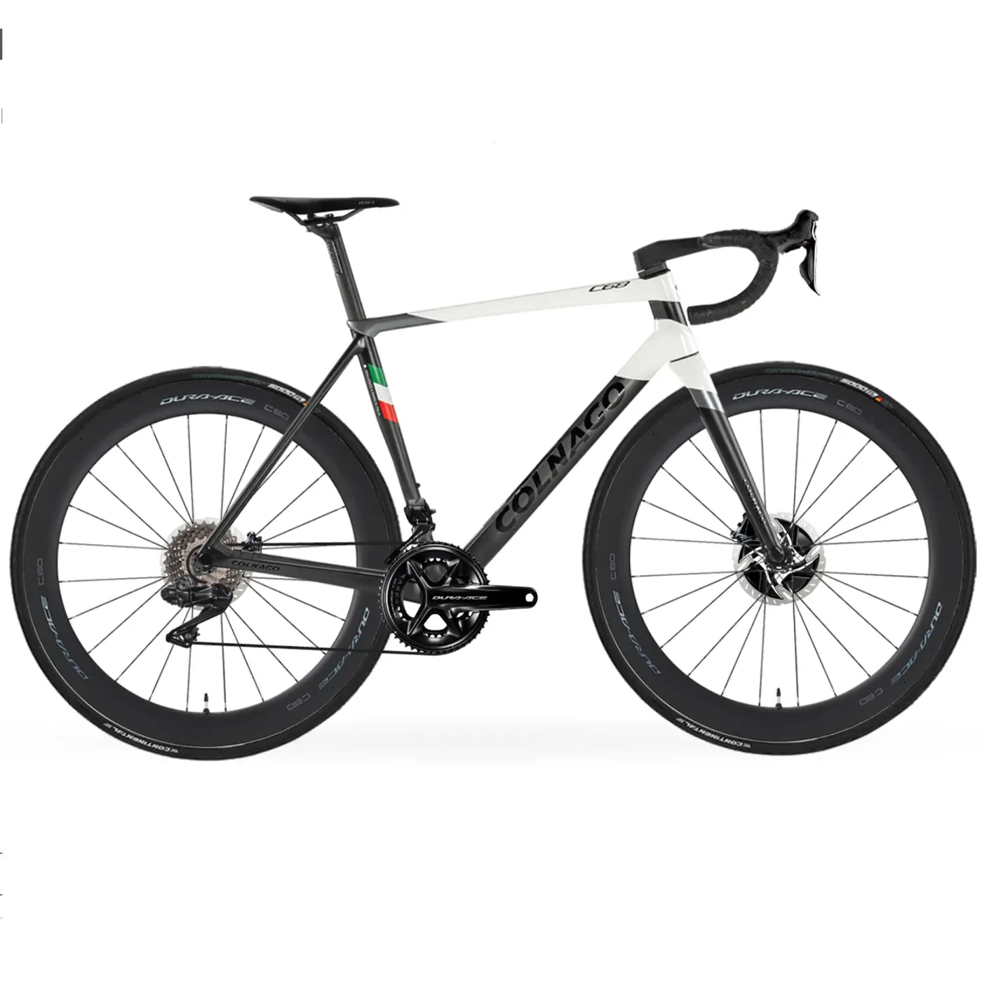 COLNAGO C68 Complete Bike Road Shimano Dura Ace DI2 9200 Disc - White/Black HRWH