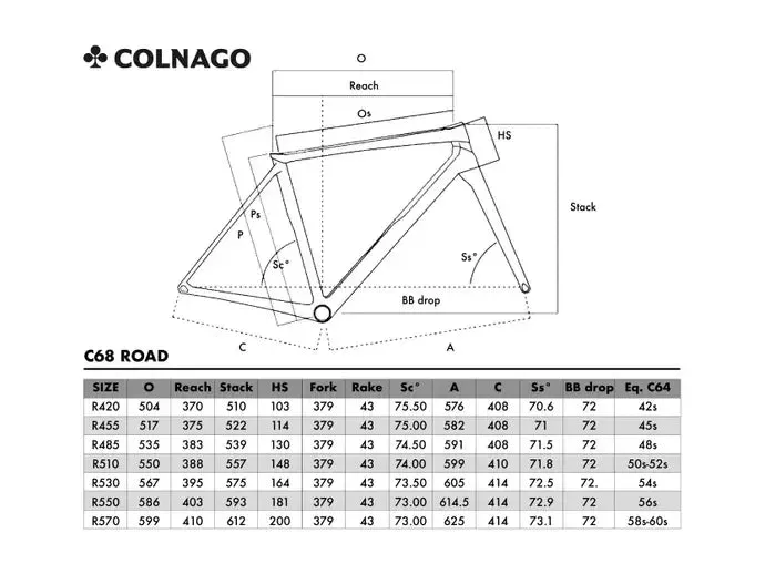 COLNAGO C68 Complete Bike Road Shimano Dura Ace DI2 9200 Disc - White/Black HRWH
