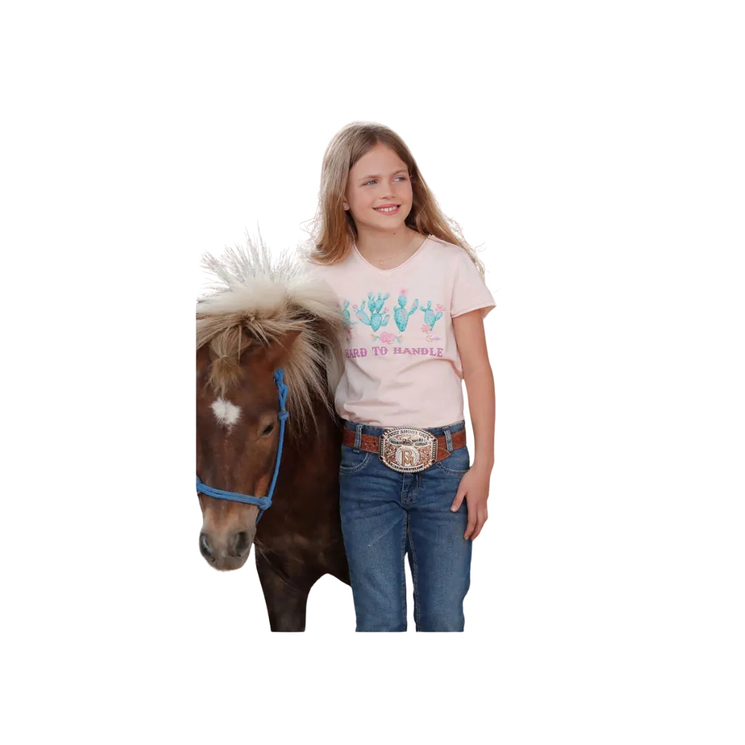 Cruel Girl Kid's' Hard To Handle Short Sleeve Peach Shirt