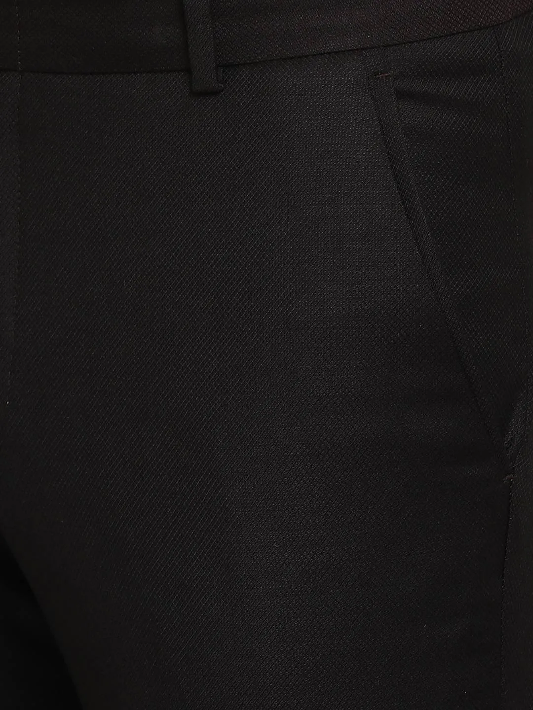 Dark Brown Solid Slim Fit Formal Trouser | JB STUDIO