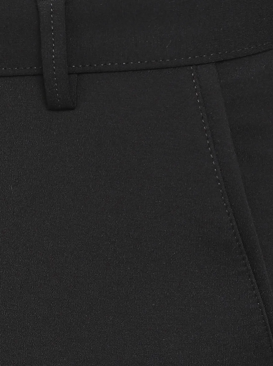 Dark Grey Solid Slim Fit Formal Trouser | JB Studio