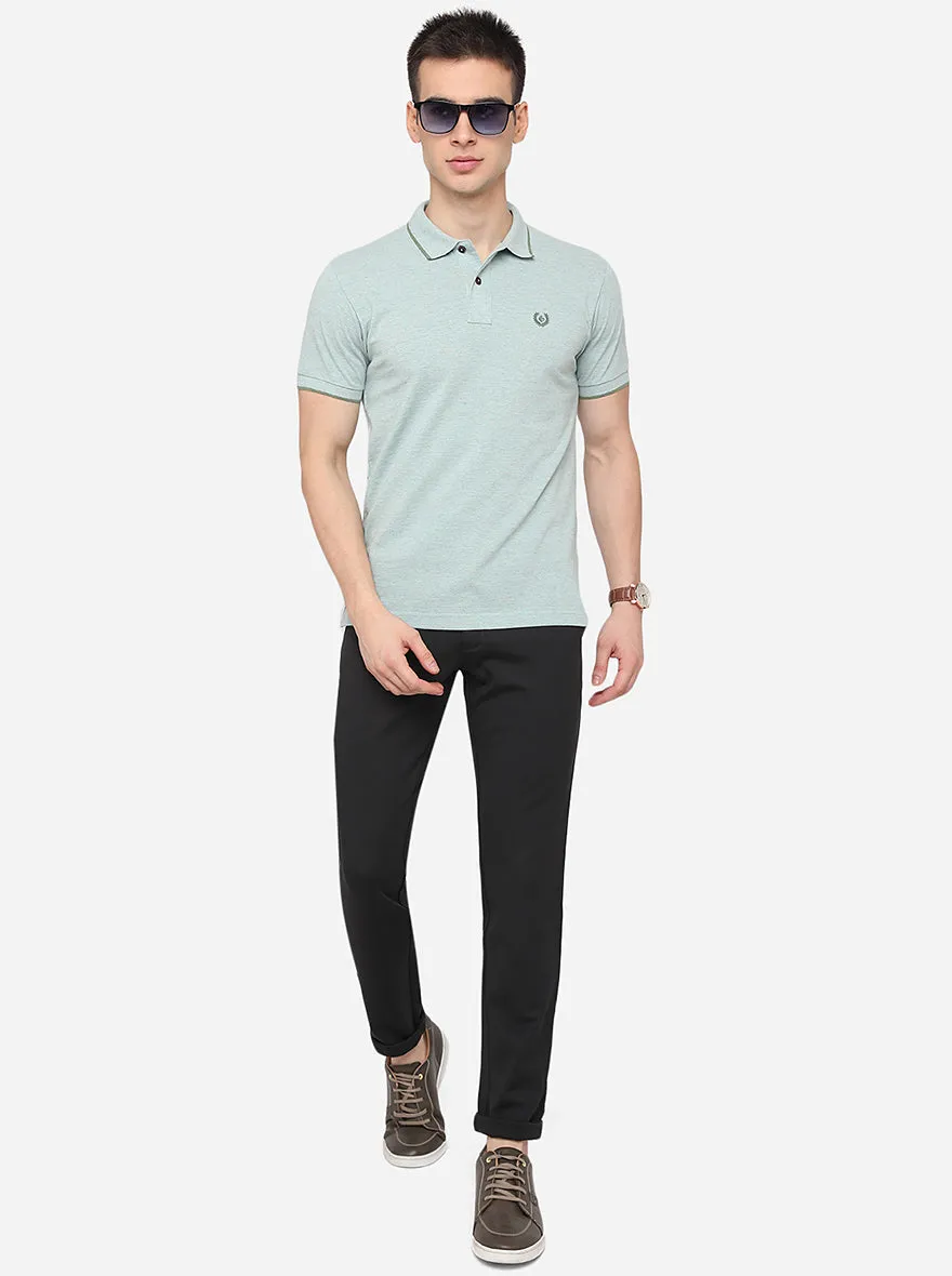 Dark Grey Solid Slim Fit Formal Trouser | JB Studio