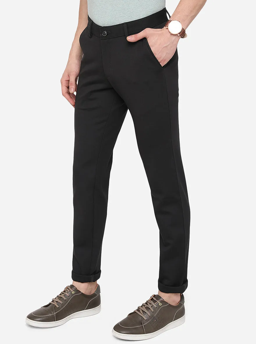 Dark Grey Solid Slim Fit Formal Trouser | JB Studio