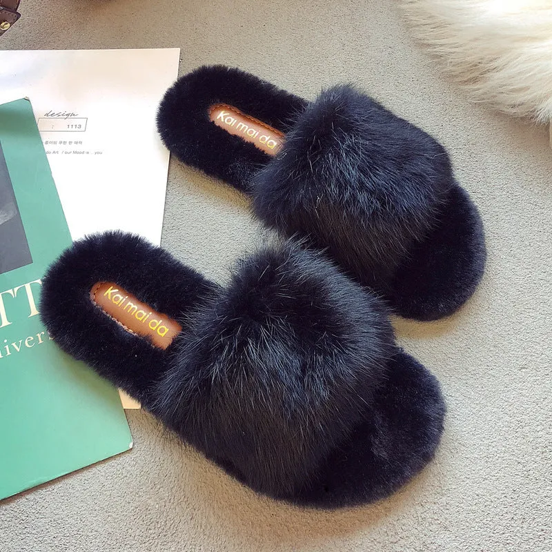 Fashionable Plush Slippers for Women