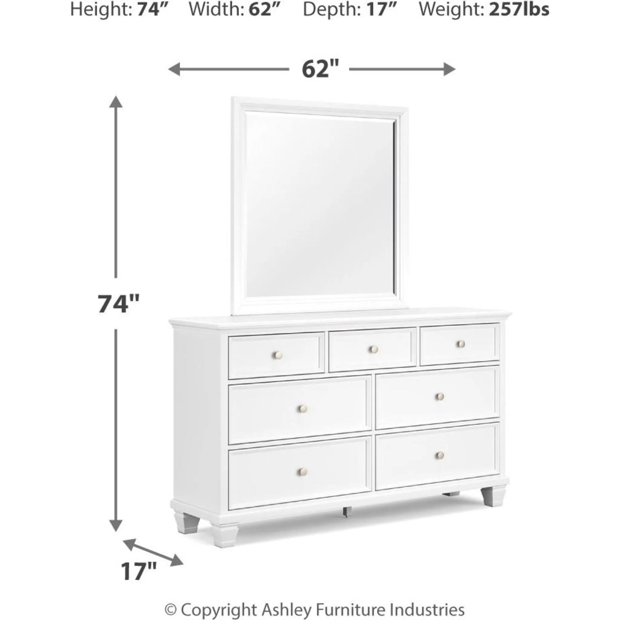 Fortman 5 Piece Panel Bedroom