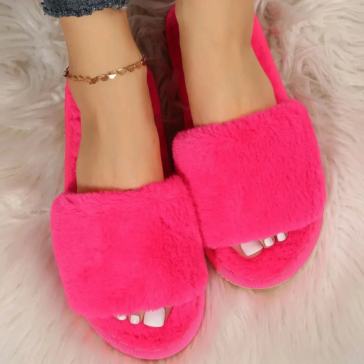 Fuzzy Slippers for Women