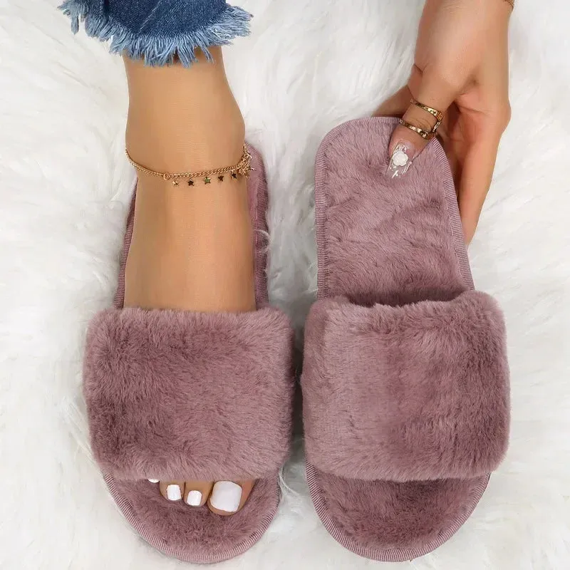 Fuzzy Slippers for Women