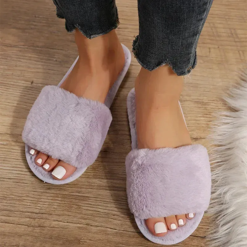 Fuzzy Slippers for Women