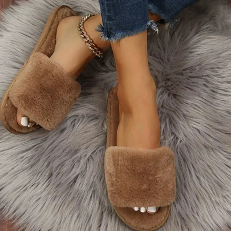 Fuzzy Slippers for Women