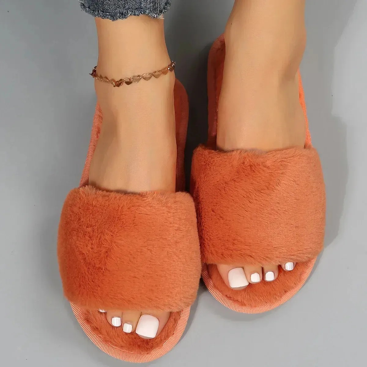 Fuzzy Slippers for Women