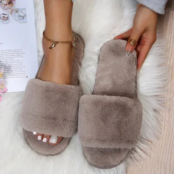 Fuzzy Slippers for Women
