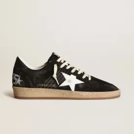 GOLDEN GOOSE BALL STAR SNEAKERS IN BLACK SUEDE & WHITE LEATHER GOLDEN GOOSE BALL STAR SNEAKERS IN BLACK SUEDE & WHITE LEATHER