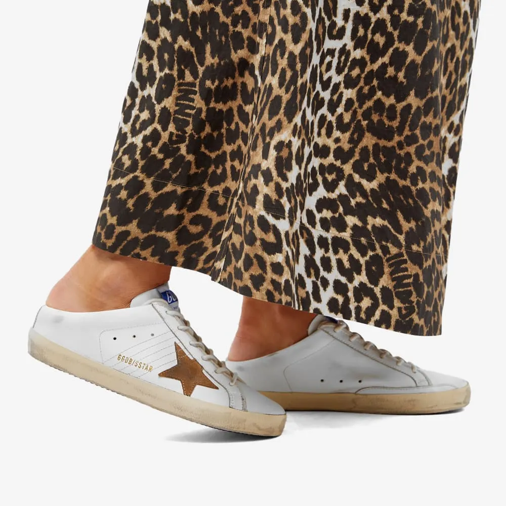 Golden Goose Super Star leather sneakers, white/tobacco
