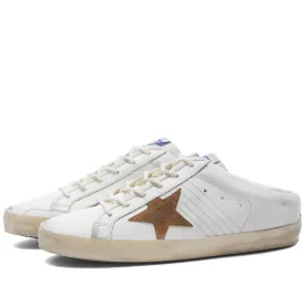 Golden Goose Super Star leather sneakers, white/tobacco