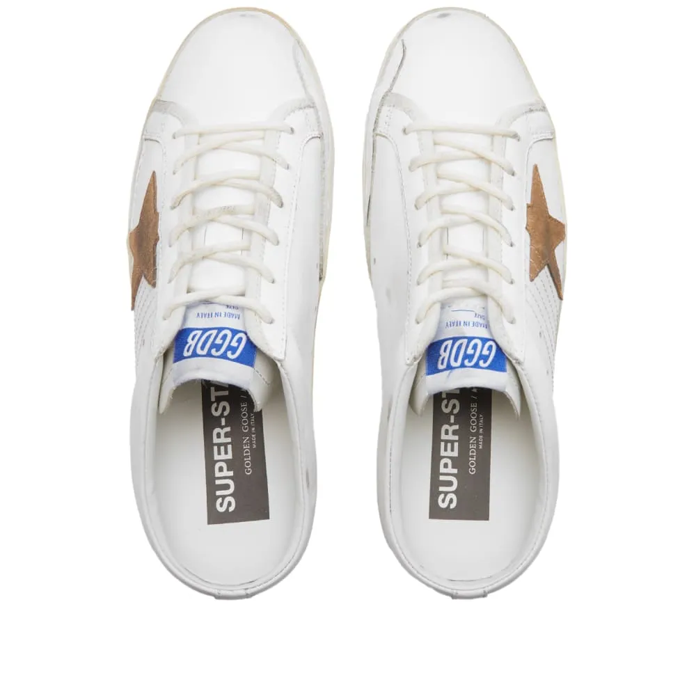 Golden Goose Super Star leather sneakers, white/tobacco