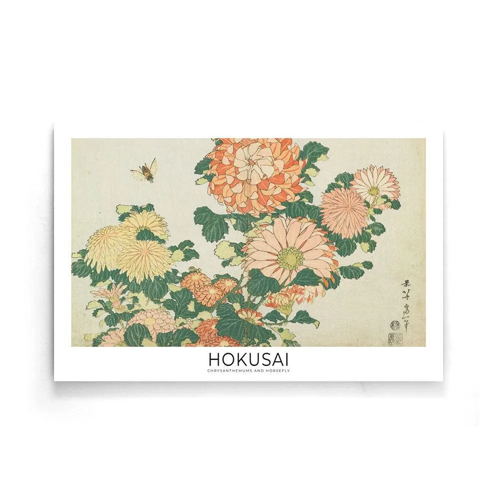 Hokusai - Chrysanthemums and Horsefly
