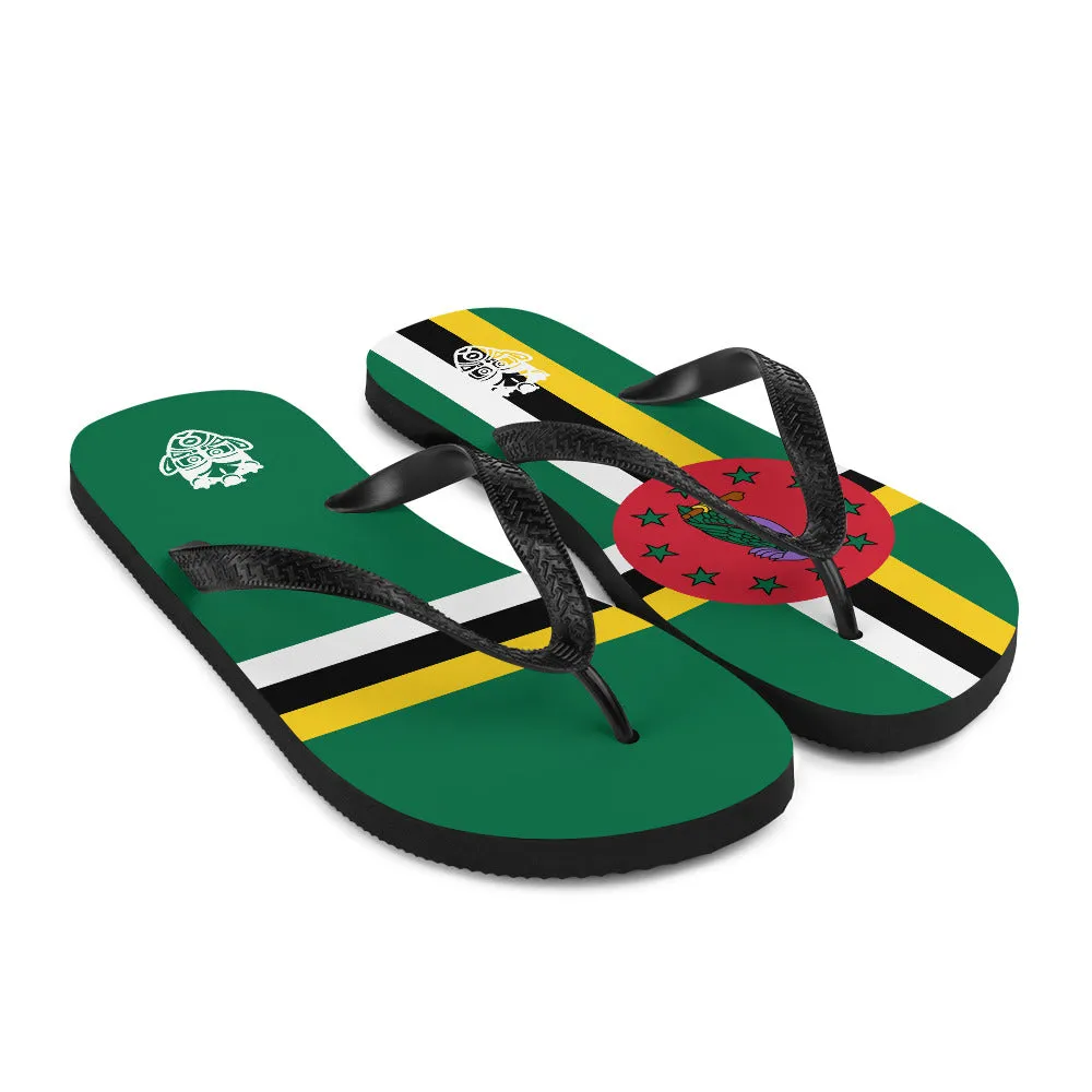 Island Flag - Dominica Flip Flops