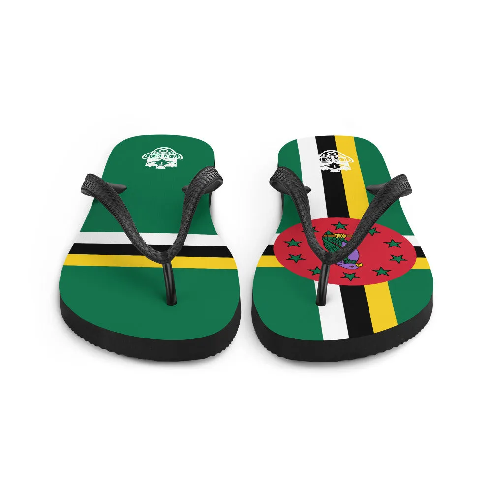 Island Flag - Dominica Flip Flops