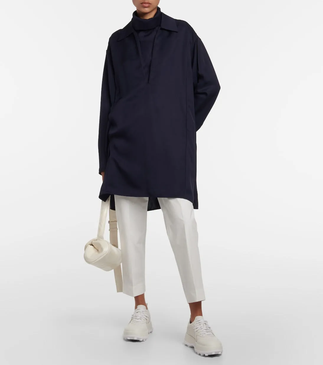 Jil Sander leather sneakers, white