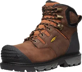 Keen Utility Mens Camden 6in WP CT Brown/Black Leather Work Boots