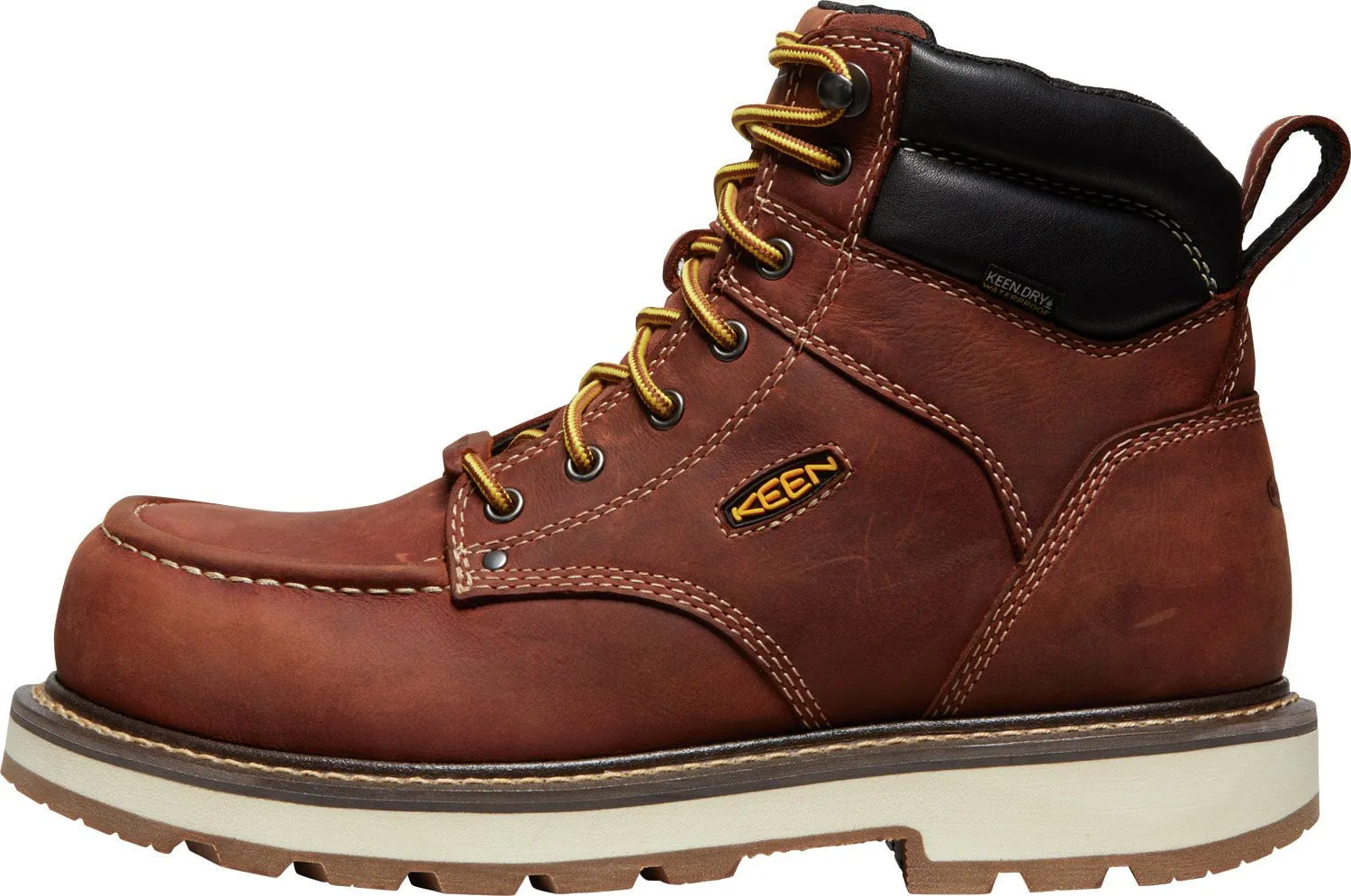 Keen Utility Mens Cincinnati 6in WP CT Tuscan Red/Sandshell Leather Work Boots