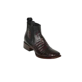 Los Altos Boots Men's Caiman Belly Wide Square Toe Boots