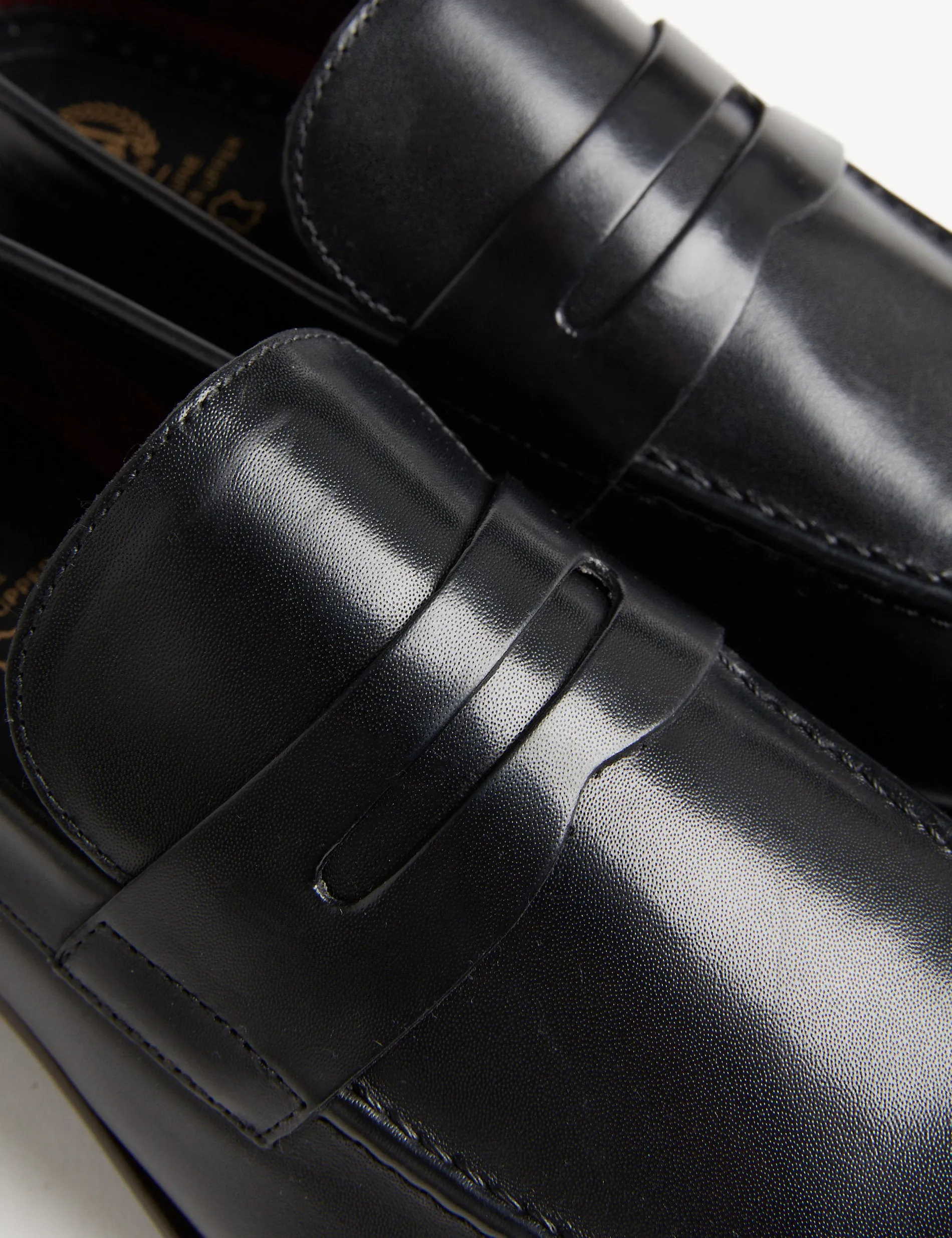Marks & Spencer leather slip-ons, black