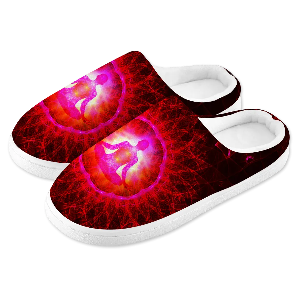 Meditating Psi~ Men's Plush Slippers