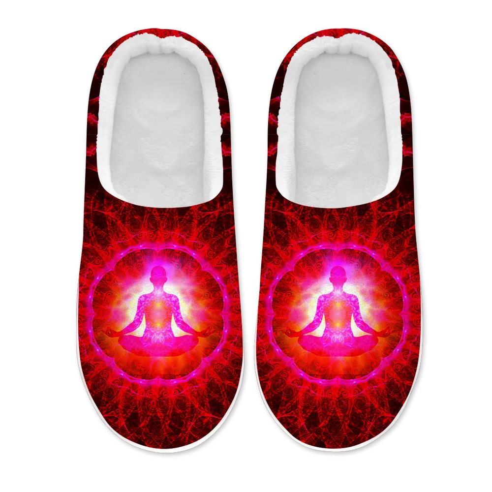 Meditating Psi~ Men's Plush Slippers