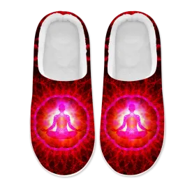 Meditating Psi~ Men's Plush Slippers
