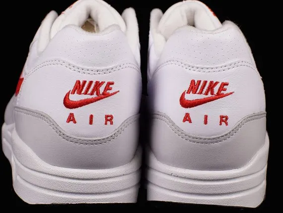 Nike Air Max 1 Leather 'White University Red' Sneakers, White