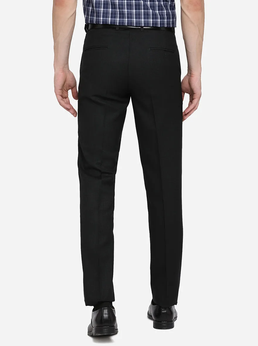 Olive Solid Slim Fit Formal Trouser | Metal