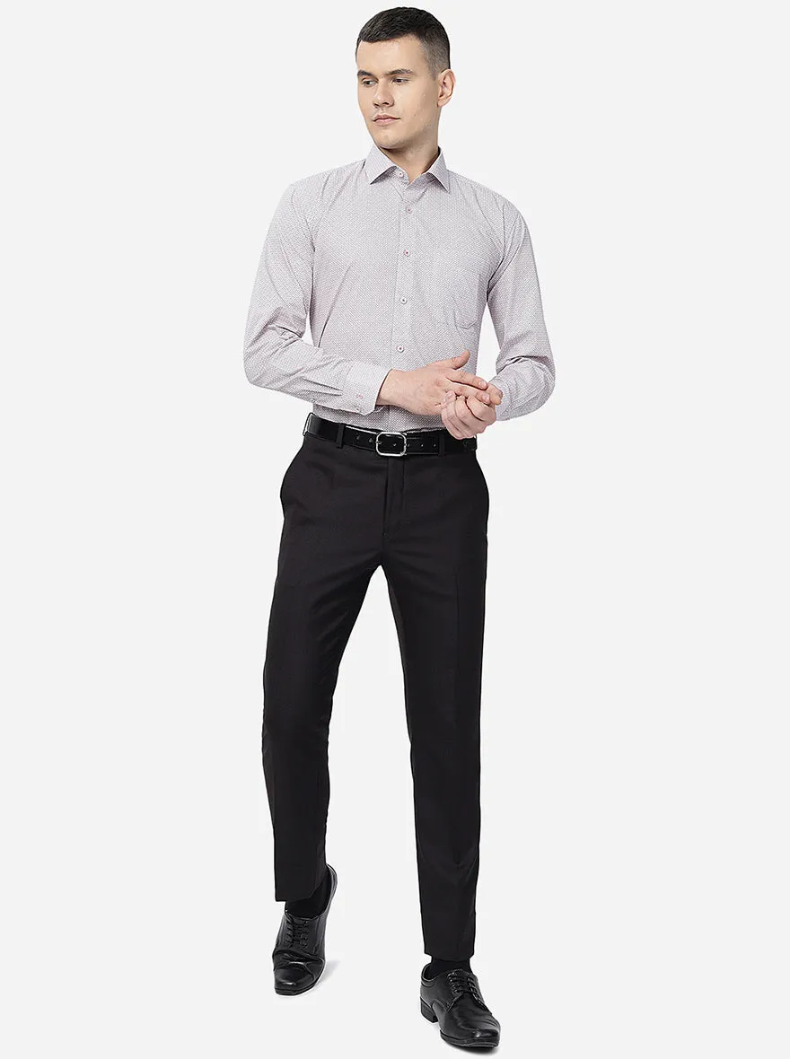 Red & Blue Printed Regular Fit Formal Shirt | JadeBlue