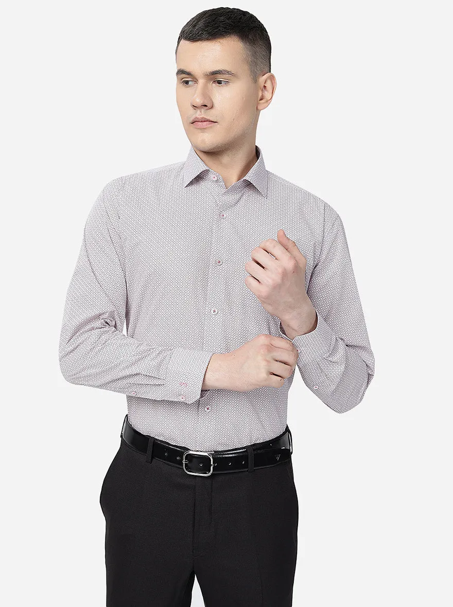 Red & Blue Printed Regular Fit Formal Shirt | JadeBlue