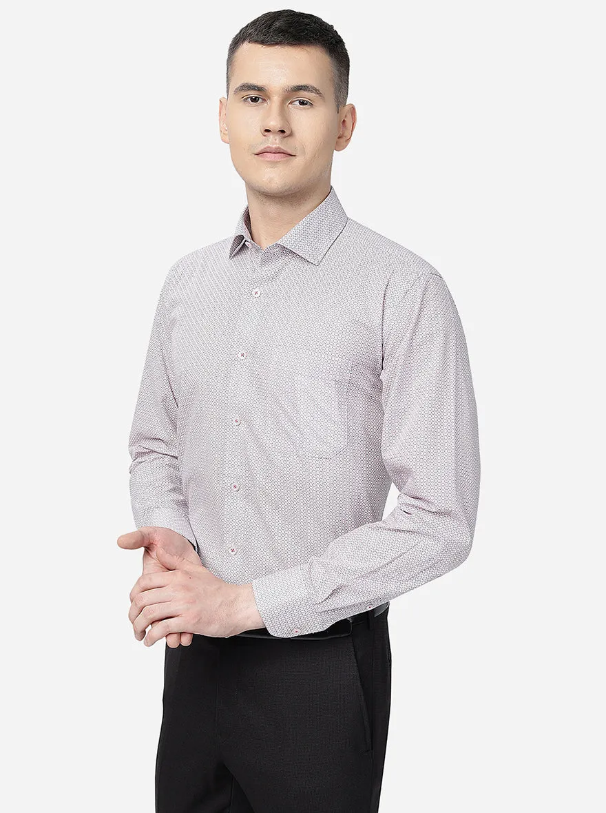 Red & Blue Printed Regular Fit Formal Shirt | JadeBlue