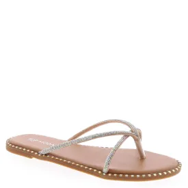 Rhinestone Studded Flip Flops