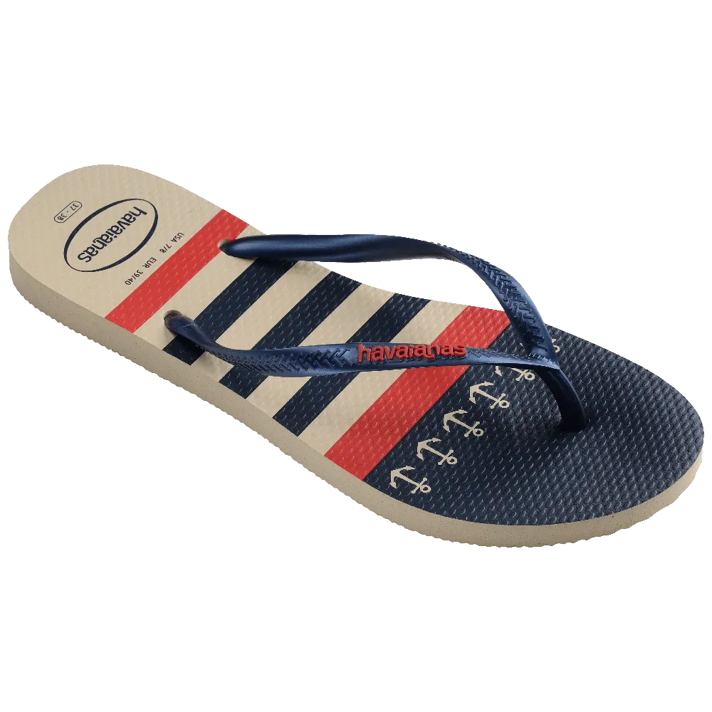 Slim Nautical Flip Flops