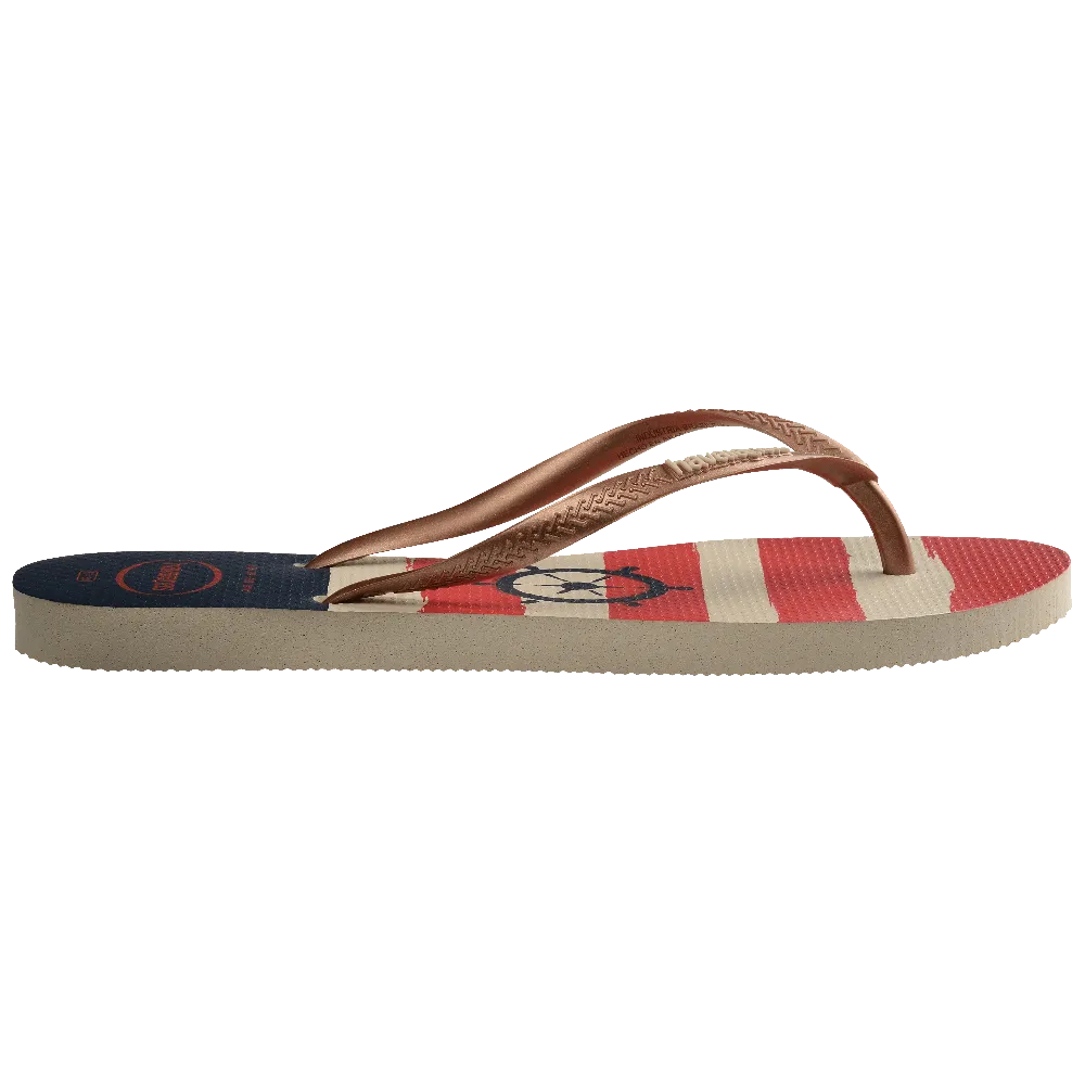 Slim Nautical Flip Flops