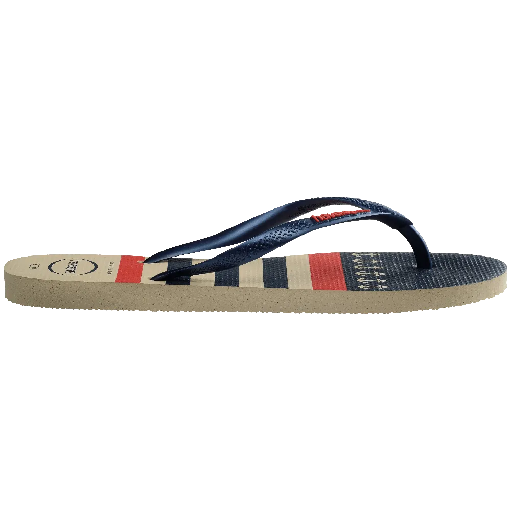 Slim Nautical Flip Flops
