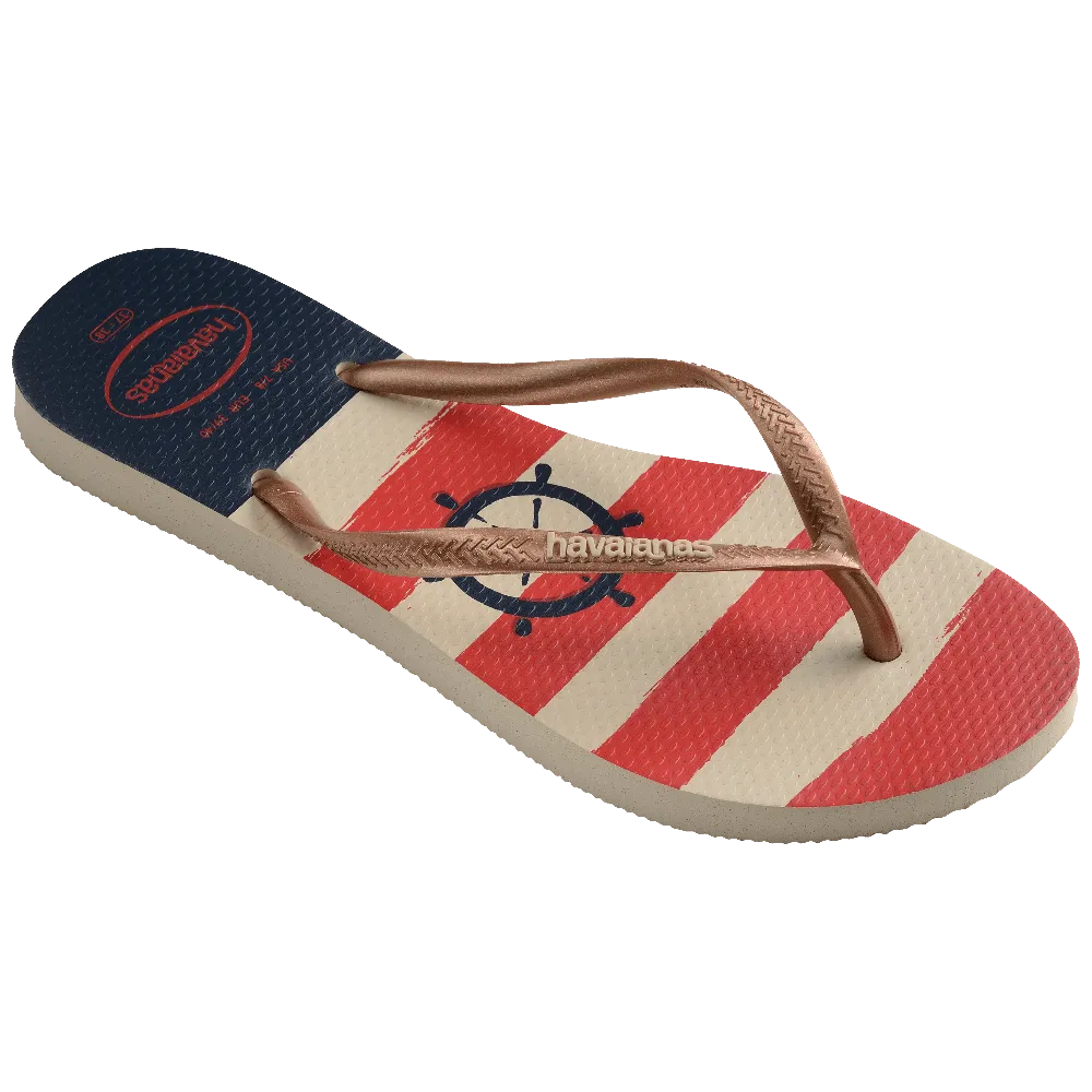 Slim Nautical Flip Flops