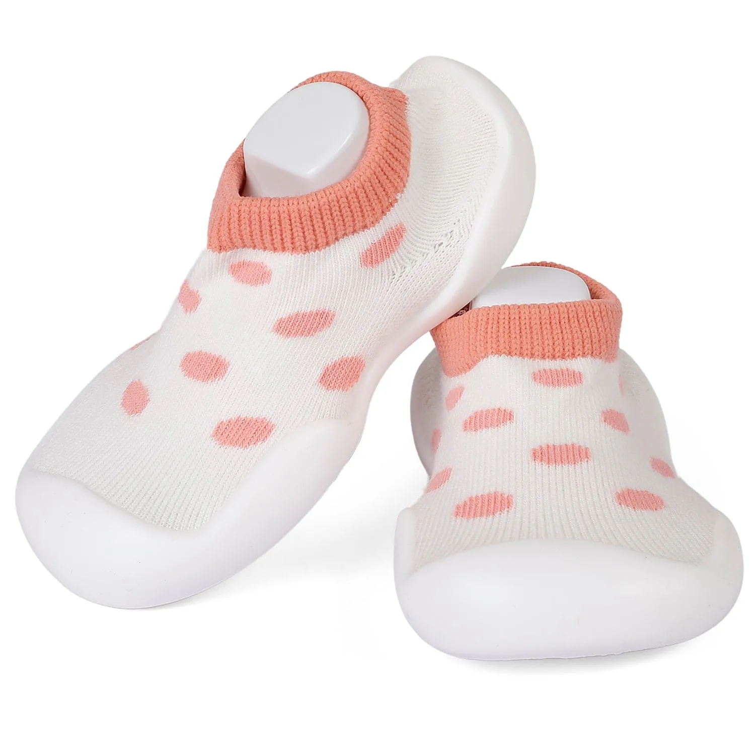 Slip-On Shoes Polka Dots Peach