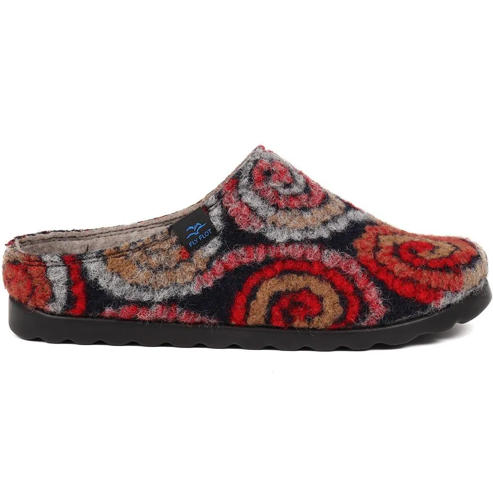Swirl Patterned Mule Sandals - FLY38021 / 324 107