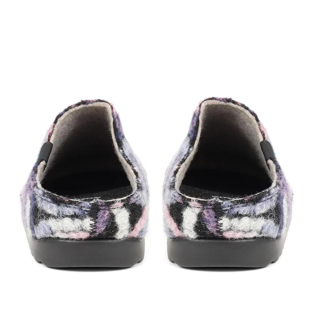 Swirl Patterned Mule Sandals - FLY38021 / 324 107