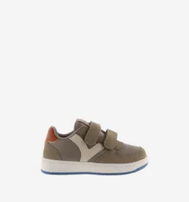 Tiempo Split Leather Trainers in Taupe