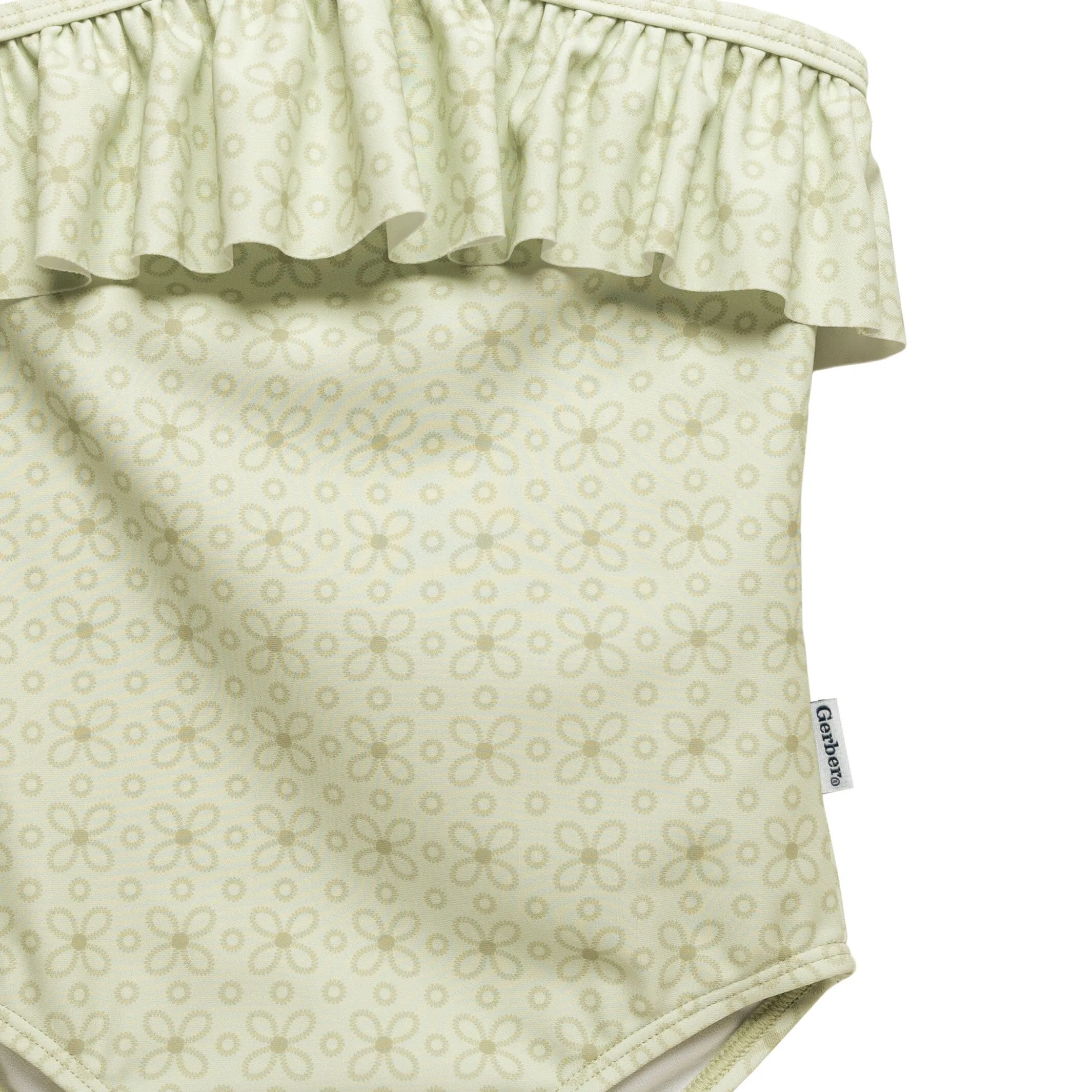 Toddler Girls UPF 50  Eyelet Floral Print One-Piece Swimsuit