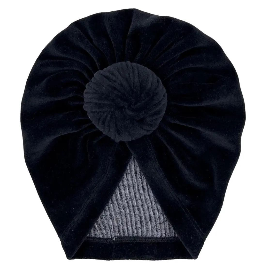 Turban mutsje velvet zwart Mae