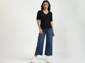 V-Neck Solid Top V-Neck Solid Top